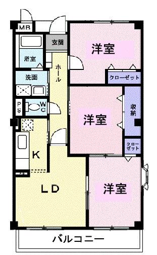 キャッスルタルイ弐番館の間取り|間取図