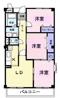 【間取り】 | キャッスルタルイ弐番館 | 間取図