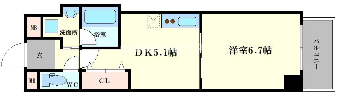 アパートメント玉川の間取り