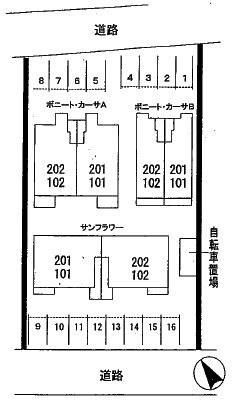 サンフラワーの駐車場