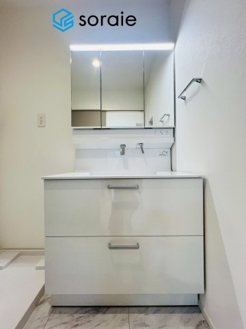 狭山市鵜ノ木第1期　新築戸建の独立洗面台|10/31撮影