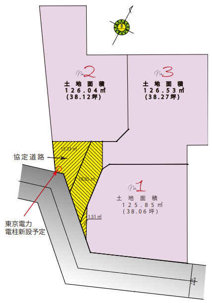 狭山市鵜ノ木第1期　新築戸建の区画図