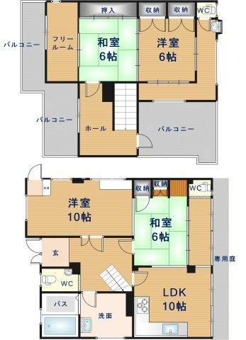【間取り】 | 八尾市南本町2丁目戸建