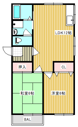 ベルコート高田Ⅰの間取り