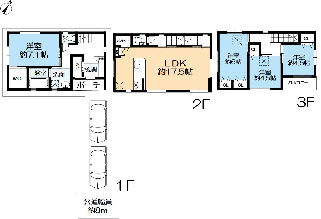 篠原南町４丁目新築戸建の間取り