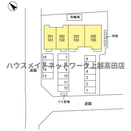 セジュールハナミズキの区画図|配置図