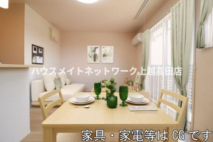 セジュールハナミズキの居間・リビング|ＬＤＫ