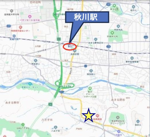 祝　成約済み　八王子市　戸吹町　中古戸建の地図|～仲介手数料無料☆八王子ひなた不動産～八王子市戸吹町　中古戸建