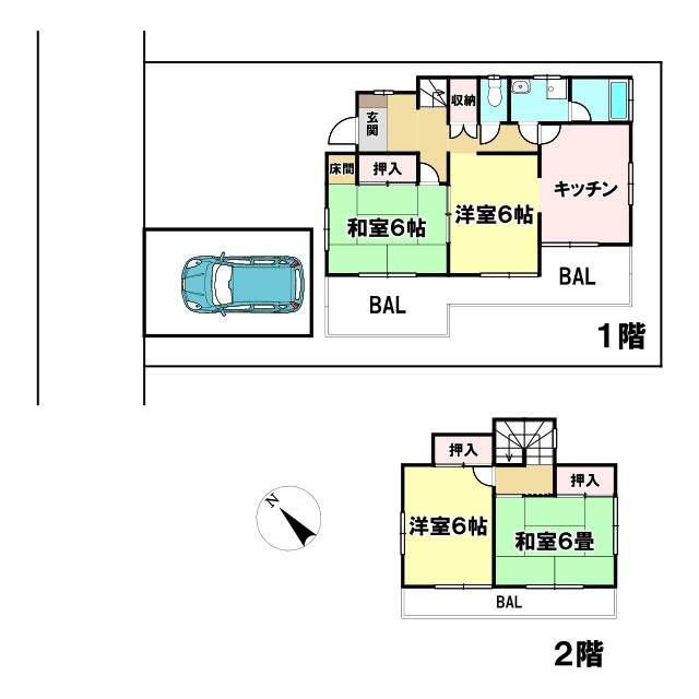 根木名　中古戸建の間取り