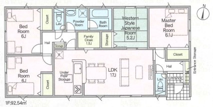 【間取り】 | K41241-1号棟柊野