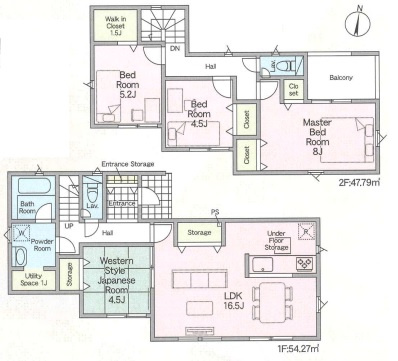 【間取り】 | K41245-5号棟柊野