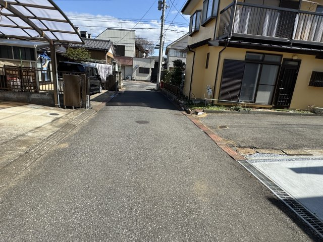 流山市東深井新築戸建【西深井小学校：9分】の前面道路含む現地写真|北側前面道路