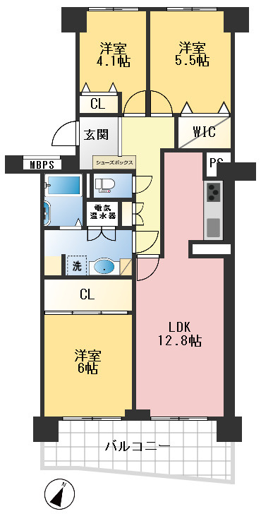吹田ロイヤルマンションの間取り
