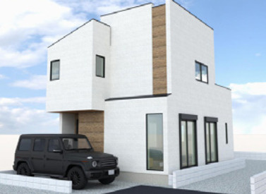 【仲介手数料無料】入間市扇町屋全３棟Ｂ号棟　入間市の新築住宅なら西武ハウジングの外観パース