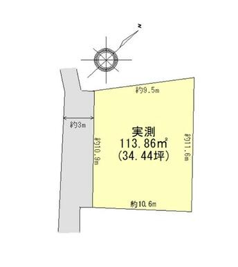 ●三重郡朝日町縄生 売土地の土地図