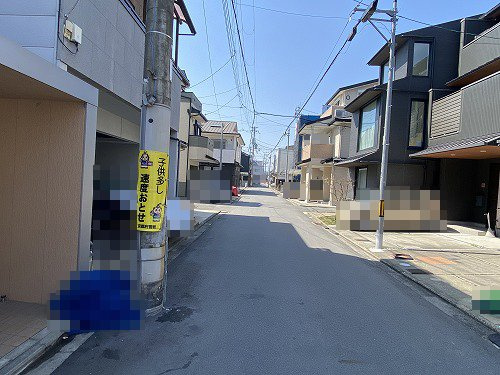 上、利生町建築条件無土地の前面道路含む現地写真