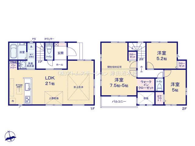 【区画図】 | アトムセレクト習志野市藤崎９期　3号棟