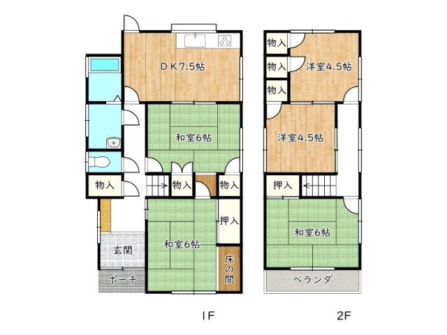 【間取り】 | 姫路市御立西1丁目／中古戸建