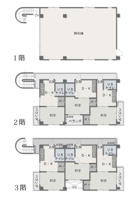 名古屋市南区平子２丁目の一棟アパートの間取り