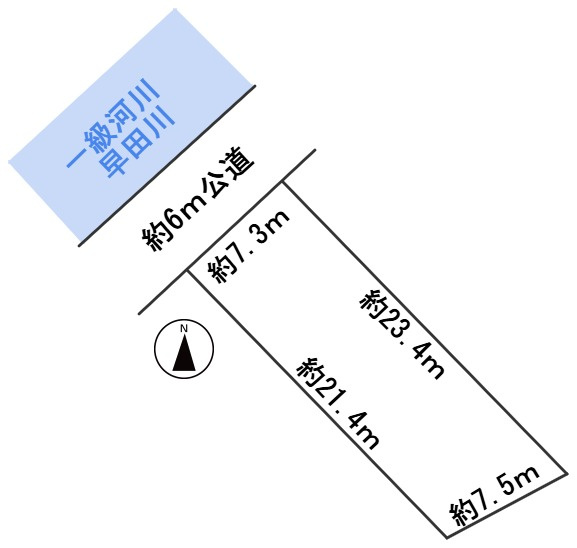 ６４７５６　岐阜市光町3丁目土地の区画図