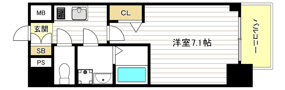 プレサンス難波フィールドの間取り
