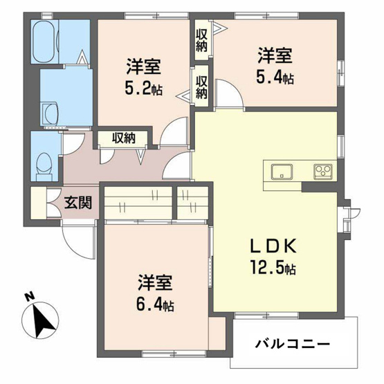 【間取り】 | ファミーユ上宇部