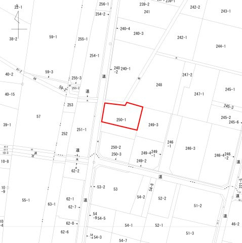 福島市南町　解体更地渡し　住宅用地　清明小・第一中の土地図
