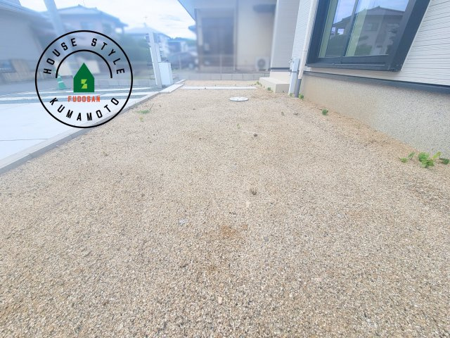 熊本市北区龍田1丁目第1-3棟（1号棟）の庭|お庭で自由な時間を過ごせます。