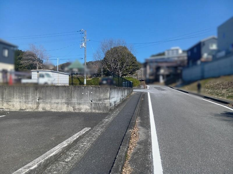 南国市緑ヶ丘1丁目　売土地の前面道路含む現地写真