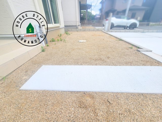 熊本市北区龍田1丁目第1-3棟（2号棟）の庭|お庭で自由な時間を過ごせます。