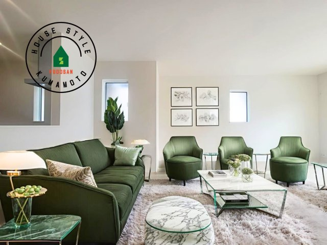 熊本市北区龍田1丁目第1-3棟（3号棟）の居間・リビング|キッチンからリビングをしっかり確認できます。家族の笑顔があふれる空間になりそうですね。※家具はCGを合成したものです。同仕様写真