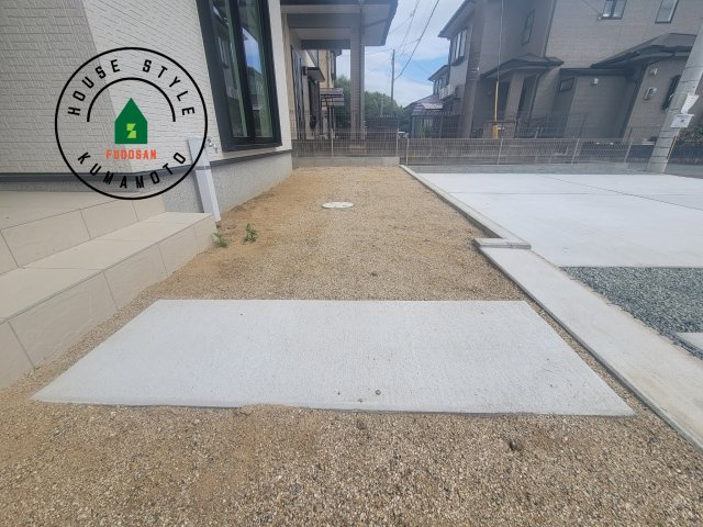 熊本市北区龍田1丁目第1-3棟（3号棟）の庭|お庭で自由な時間を過ごせます。