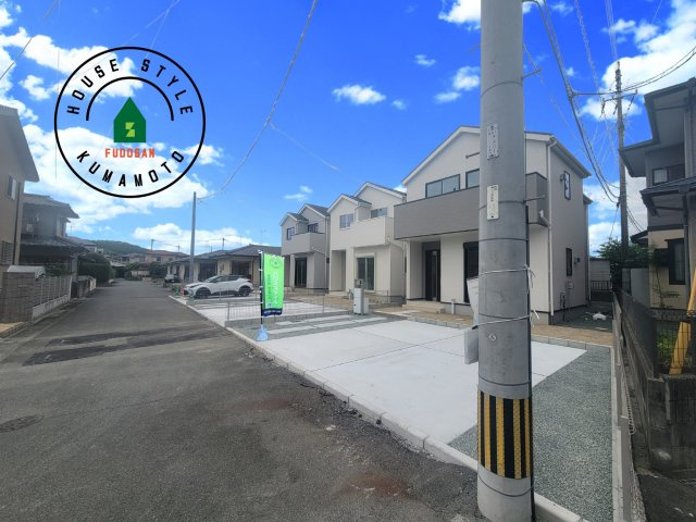 熊本市北区龍田1丁目第1-3棟（3号棟）の前面道路含む現地写真|見学の時間などお気軽にお問い合わせ下さい。