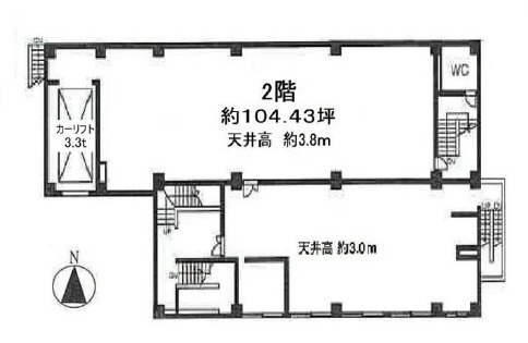 板橋区小豆沢２丁目の倉庫の間取り