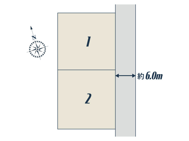 常総市新石下（全2区画）全体配置図