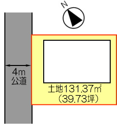 鴻巣市箕田　中古戸建の区画図