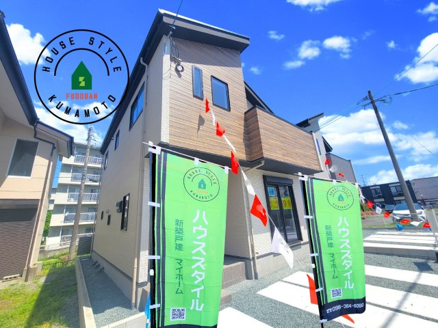 熊本市東区長嶺東1丁目第2-2棟（1号棟）　の外観|デザイン性のある外観です。