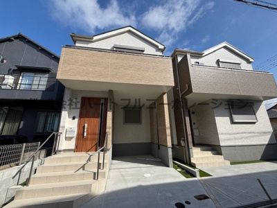 【外観】 | 神戸市垂水区霞ケ丘4丁目　新築戸建1号棟　仲介手数料無料！ | きれいな外観です