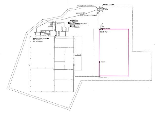 下野市薬師寺貸倉庫・工場・事務所　１棟の区画図