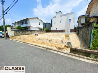 【前面道路含む現地写真】 | 久御山町栄2丁目　売土地　建築条件無し