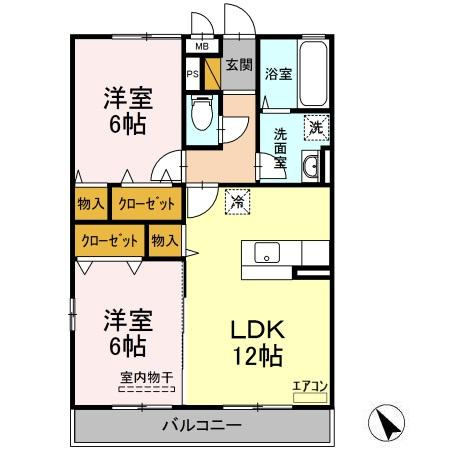 エスポワール Ａの間取り