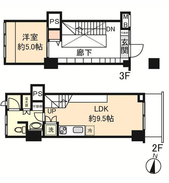 フィース神楽坂のエントランス