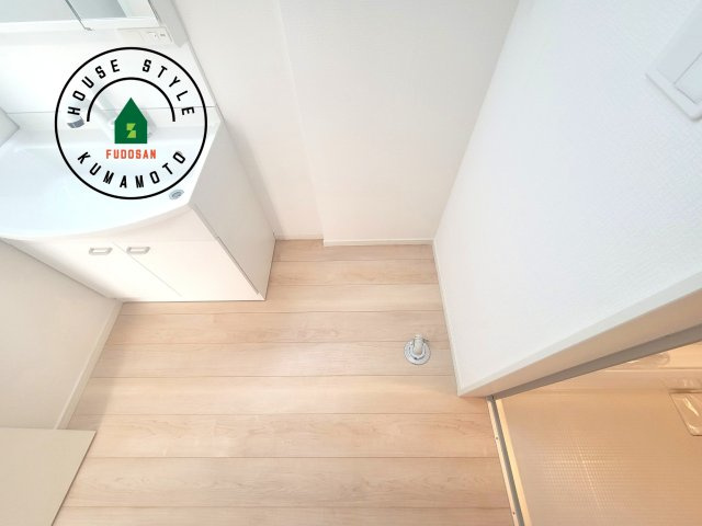 熊本市南区野田2丁目第1-3棟（2号棟）のランドリースペース|ランドリースペースは広さもたっぷり。