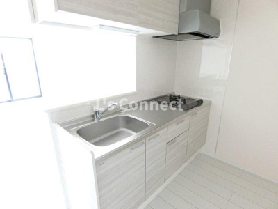 【キッチン】 | Bonheur | ２口ガスコンロのシステムキッチン。