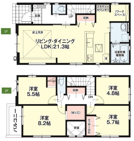 エルデ名古屋市南区北内町1期　全2棟　新築戸建の間取り