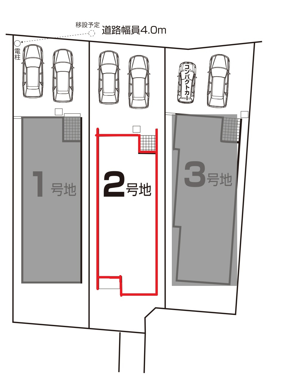 ファーストタウン第2南区松城町　全3棟　新築戸建の区画図