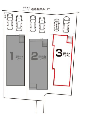 ファーストタウン第2南区松城町　全3棟　新築戸建の区画図
