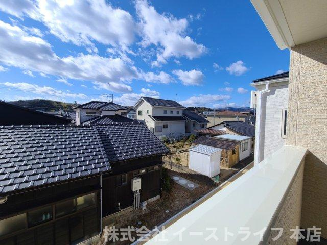 【新築戸建】　いわき市平赤井1期　最終1棟の展望|3号棟写真　バルコニーからの眺望です