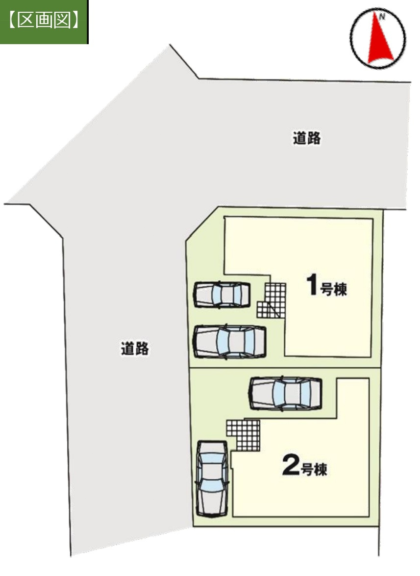 エルデ名古屋市南区三条５期　全2棟　新築戸建の区画図