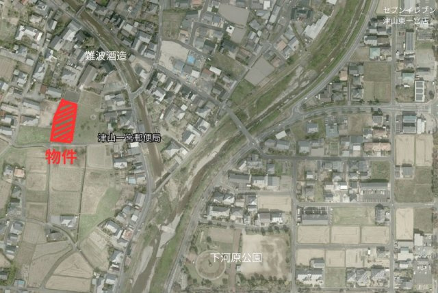 津山市一宮　売地376坪の地図